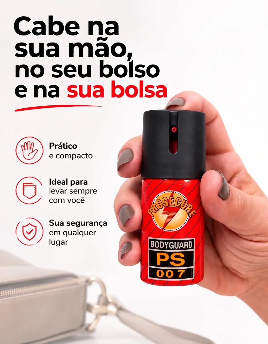 Spray de Defesa Pessoal 40ml Feminino Pequeno Discreto
