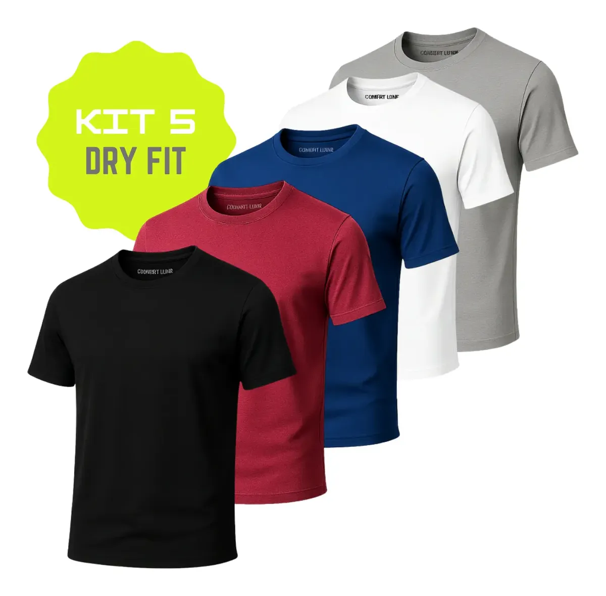Kit 5 Camisas Masculina Termica Academia Dry Fit Malha Fria