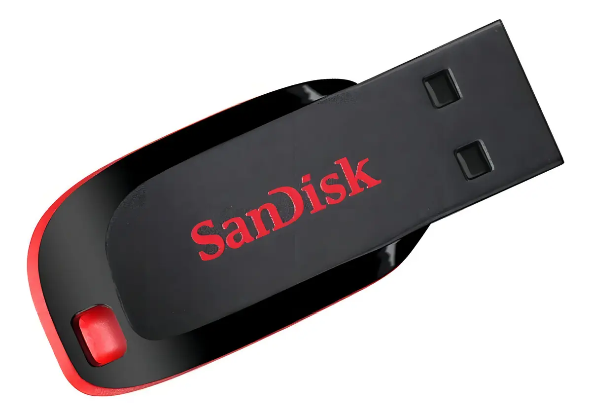  SanDisk Cruzer Blade pendrive 32gb 2.0 preto e vermelho