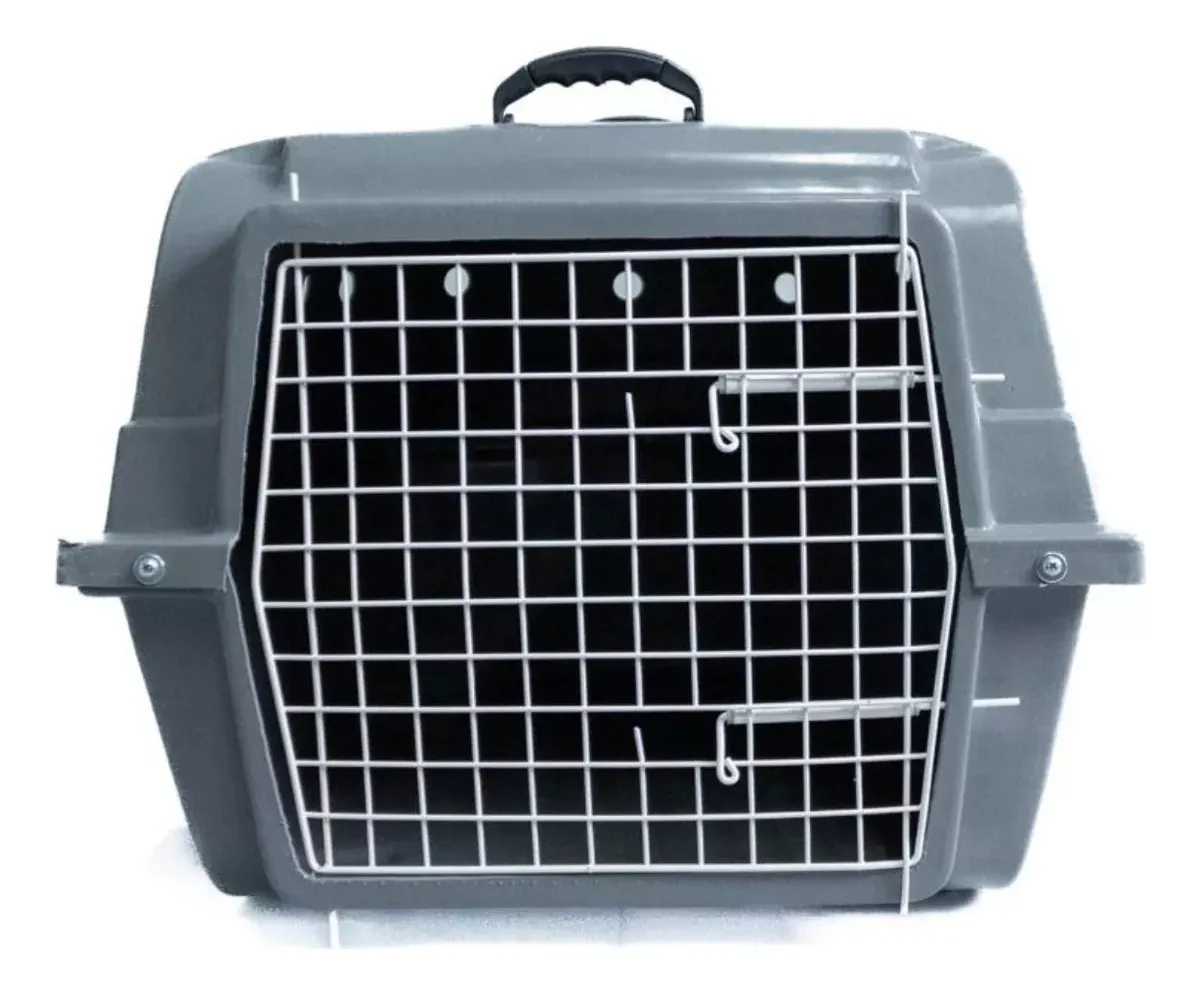 Caixa Para Transporte Pet No Avião Padrão Iata Tamanho N4 Cor Cinza