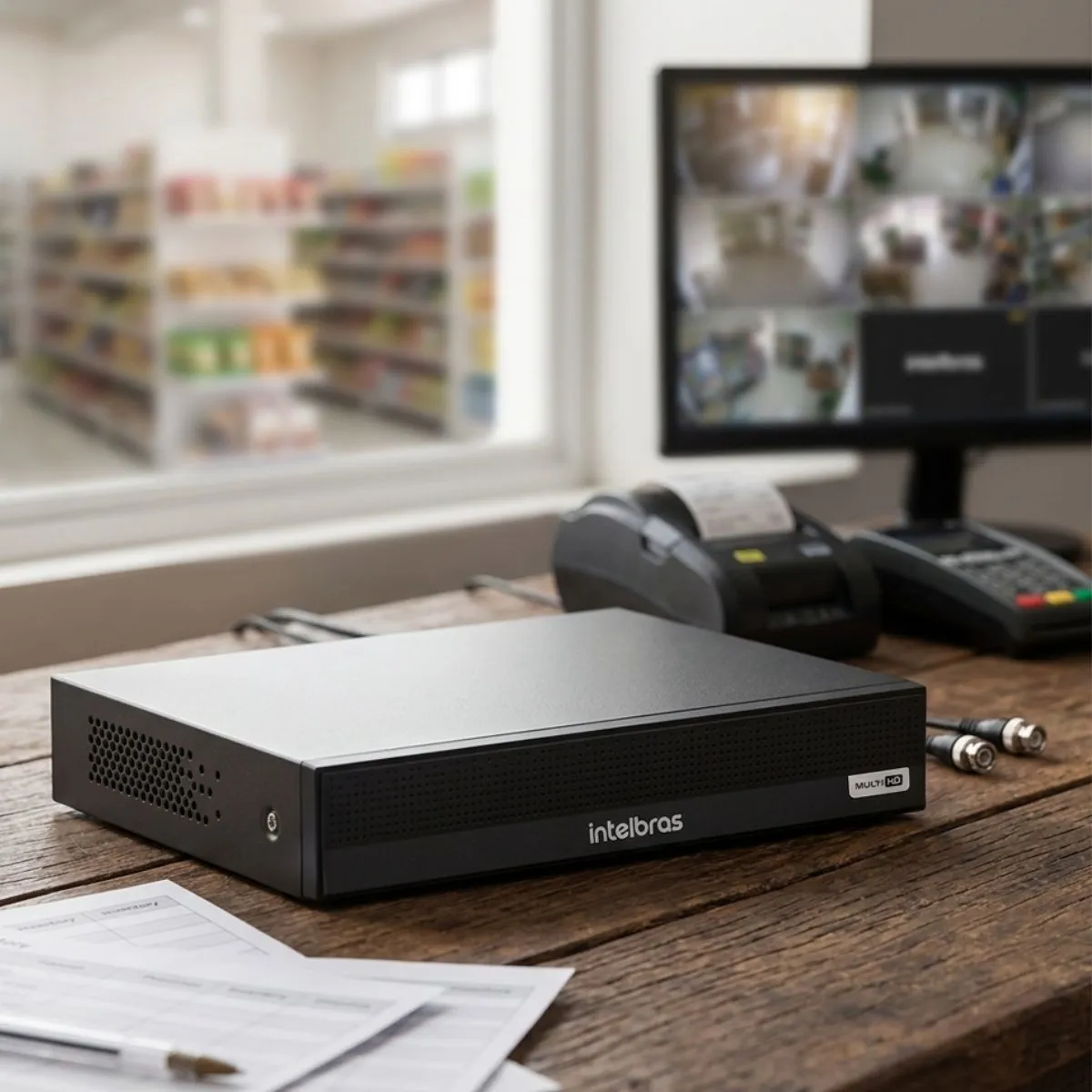 Dvr Intelbras 1204-c 4 Canais Hd 500gb Instalado Dual Áudio