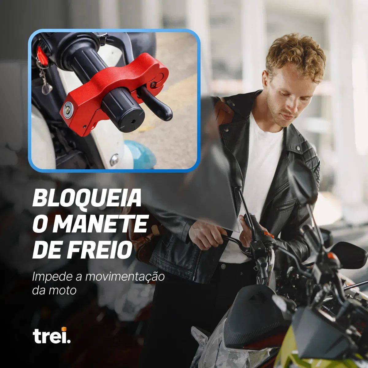Trava Anti Furto Moto Manete Acessório De Motocicleta Freio Reforçado Roubo Acelerador Antifurto