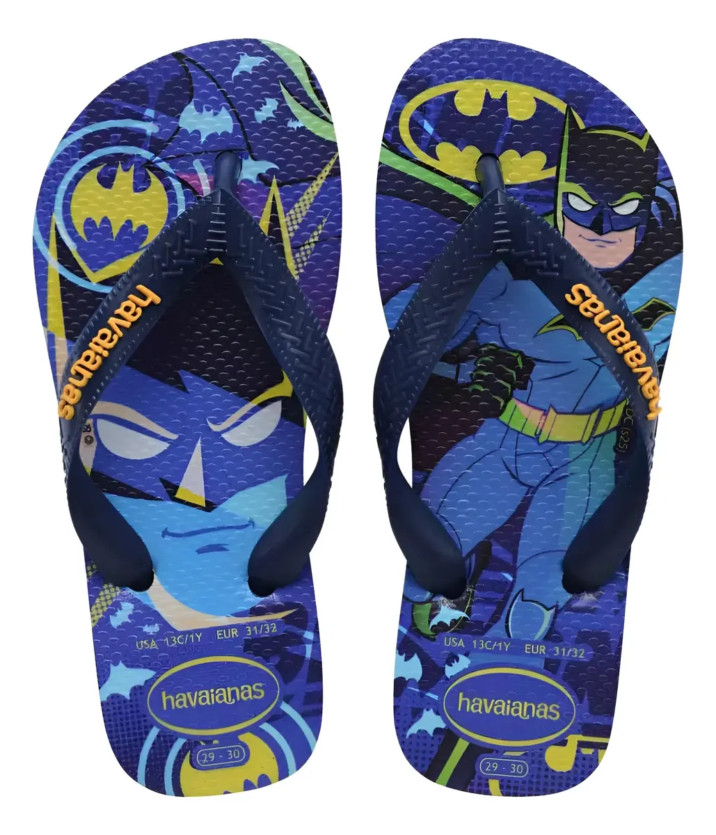Chinelo Havaianas Kids Top Warner Batman Infantil Original