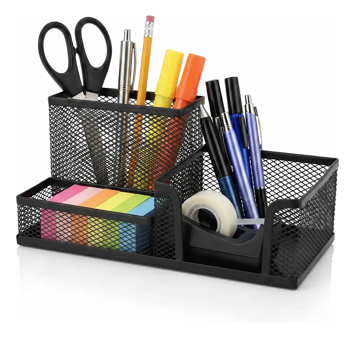 Organizador De Mesa Telado Escritório Porta Lápis Porta Canetas Trecos Metal Aramado - Meu Número