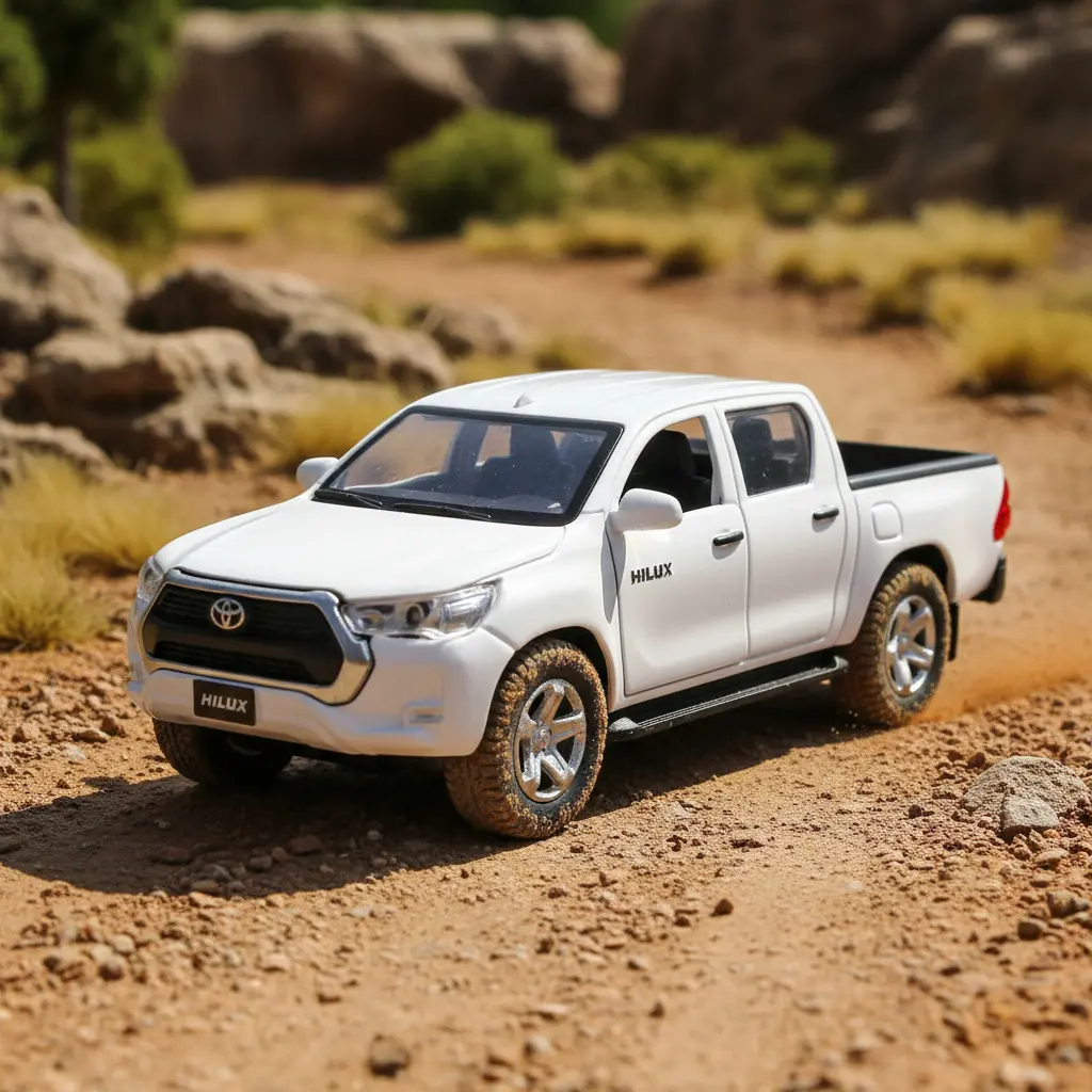 Miniatura Toyota Hilux Carrinho 1:36 Ferro Fricção Coleção