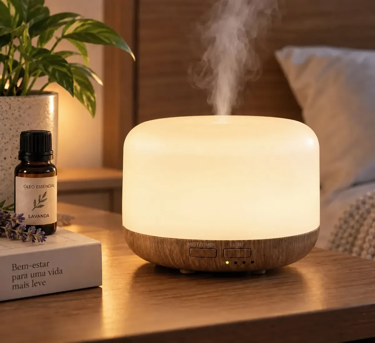 Umidificador  Difusor Aromatizador Led Ultrassônico Bivolt